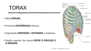 TORAX
PROF. FERNANDA LIMA
 