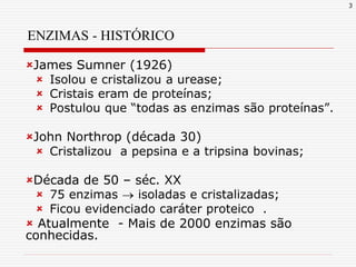 Aula 3 enzimas | PPT
