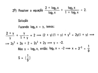 (Aula 3) equações logaritmicas