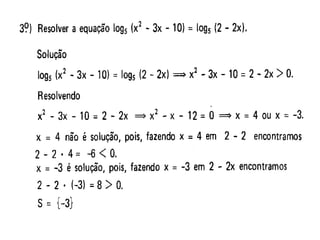 (Aula 3) equações logaritmicas
