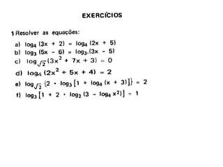 (Aula 3) equações logaritmicas