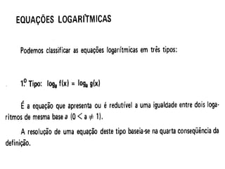 (Aula 3) equações logaritmicas