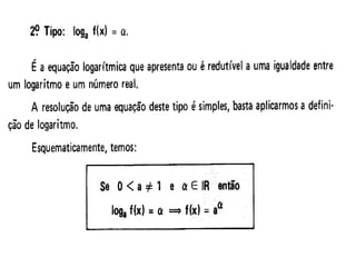 (Aula 3) equações logaritmicas