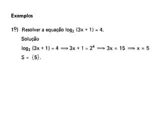 (Aula 3) equações logaritmicas