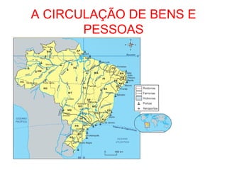 A CIRCULAÇÃO DE BENS E
PESSOAS
 