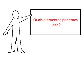 Quais elementos podemos
usar ?

 