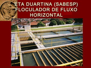 ETA DUARTINA (SABESP)ETA DUARTINA (SABESP)
FLOCULADOR DE FLUXOFLOCULADOR DE FLUXO
HORIZONTALHORIZONTAL
 