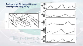 Indique o perfil topográfico que
corresponde a figura xy:
 