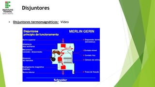 Disjuntores
• Disjuntores termomagnéticos: Vídeo
 