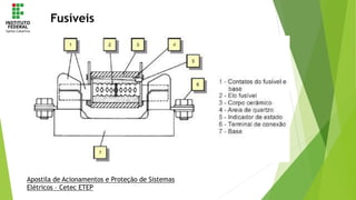 Fusíveis
Apostila de Acionamentos e Proteção de Sistemas
Elétricos – Cetec ETEP
 