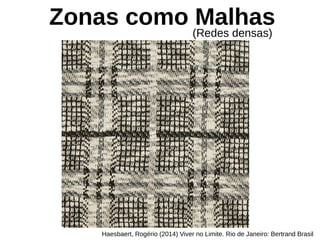 Zonas como Malhas
(Redes densas)
Haesbaert, Rogério (2014) Viver no Limite. Rio de Janeiro: Bertrand Brasil
 