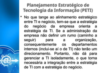 aula planejamento estrategico de TI para turma de administração V e VII ...