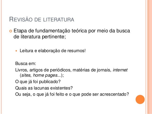 Revisao de literatura tcc