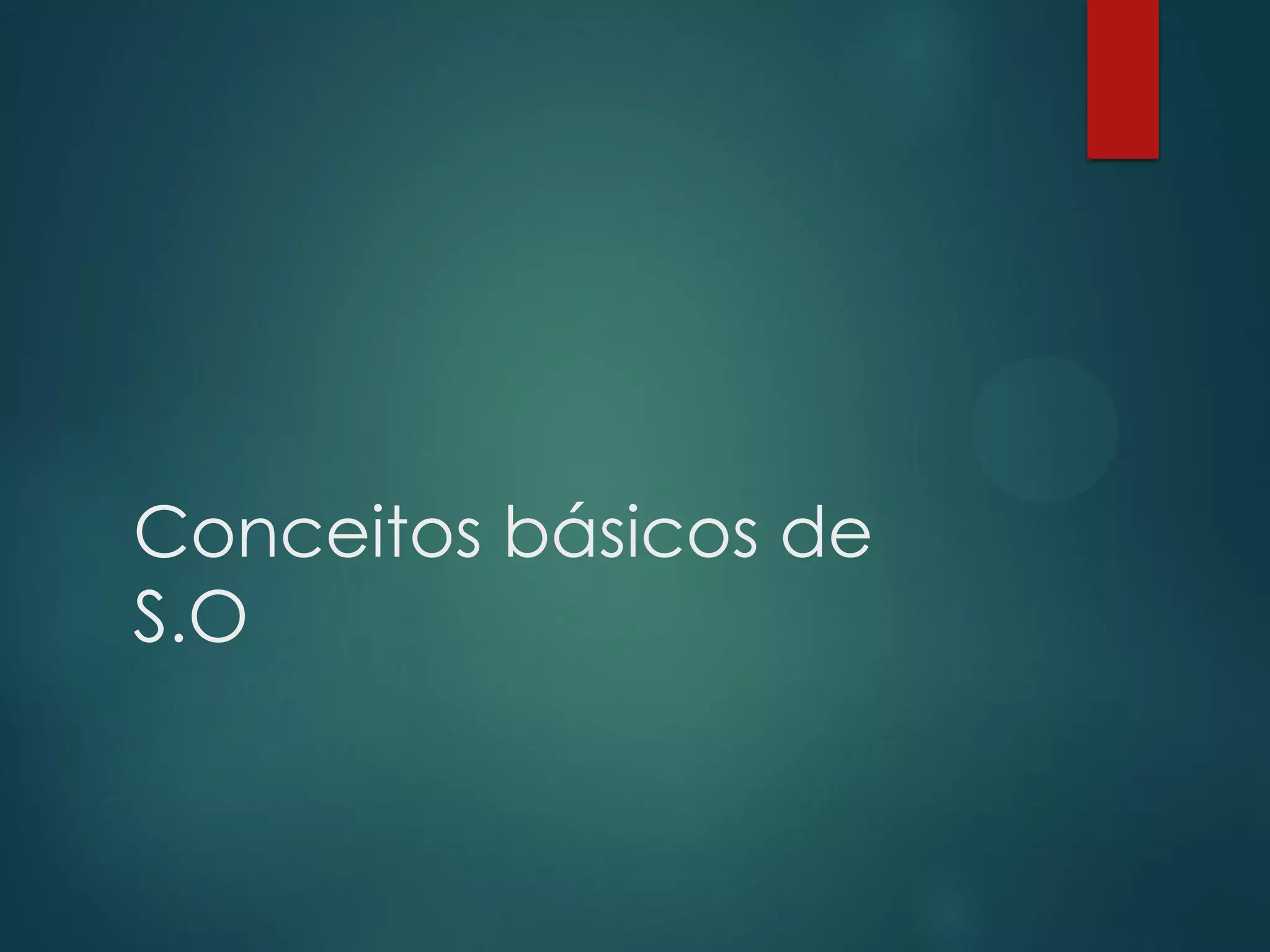 Conceitos básicos de
S.O

 