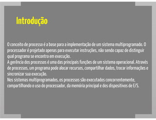 Estrutura de Processos em Sistemas Operacionais