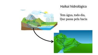 Haikai hidrológico
Tem água, todo dia,
Que passa pela bacia
 