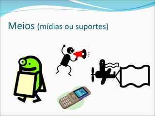 Meios  (mídias ou suportes) 