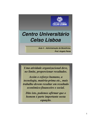 Aula 4.1 - Gestão Benefícios 2