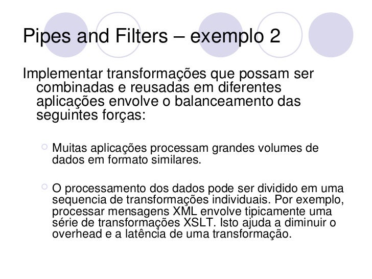 Arquiteturas usando Pipes and Filters