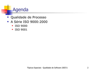 Qualidade de Processo A Série ISO 9000