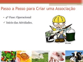 Passo a Passo para Criar uma Associação 
•4ª Fase: Operacional 
 Inicio das Atividades.  