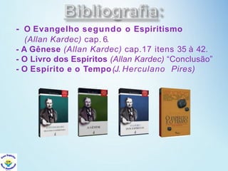 - O Evangelho segundo o Espiritismo
(Allan Kardec) cap. 6.
- A Gênese (Allan Kardec) cap.17 itens 35 à 42.
- O Livro dos Espíritos (Allan Kardec) “Conclusão”
- O Espírito e o Tempo(J. Herculano Pires)
 