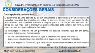 Aula 4. Apresentação da disciplina e considerações | PPTX