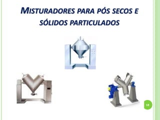 MISTURADORES PARA PÓS SECOS E
SÓLIDOS PARTICULADOS
18
 