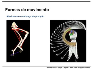 Formas de movimento Movimento – mudança de posição 