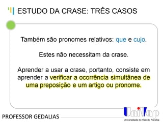 Tankertanker Design
Tankertanker Design
Tankertanker Design
PROFESSOR GEDALIAS
ESTUDO DA CRASE: TRÊS CASOS
 