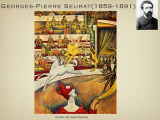 Georges-Pierre Seurat(1859-1891)




            The Circus, 1891, Musée d'Orsay Paris
 