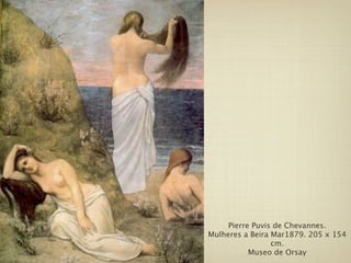 Pierre Puvis de Chevannes.
Mulheres a Beira Mar1879. 205 x 154
                 cm.
           Museo de Orsay
 
