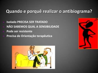 Quando e porquê realizar o antibiograma?Isolado PRECISA SER TRATADO