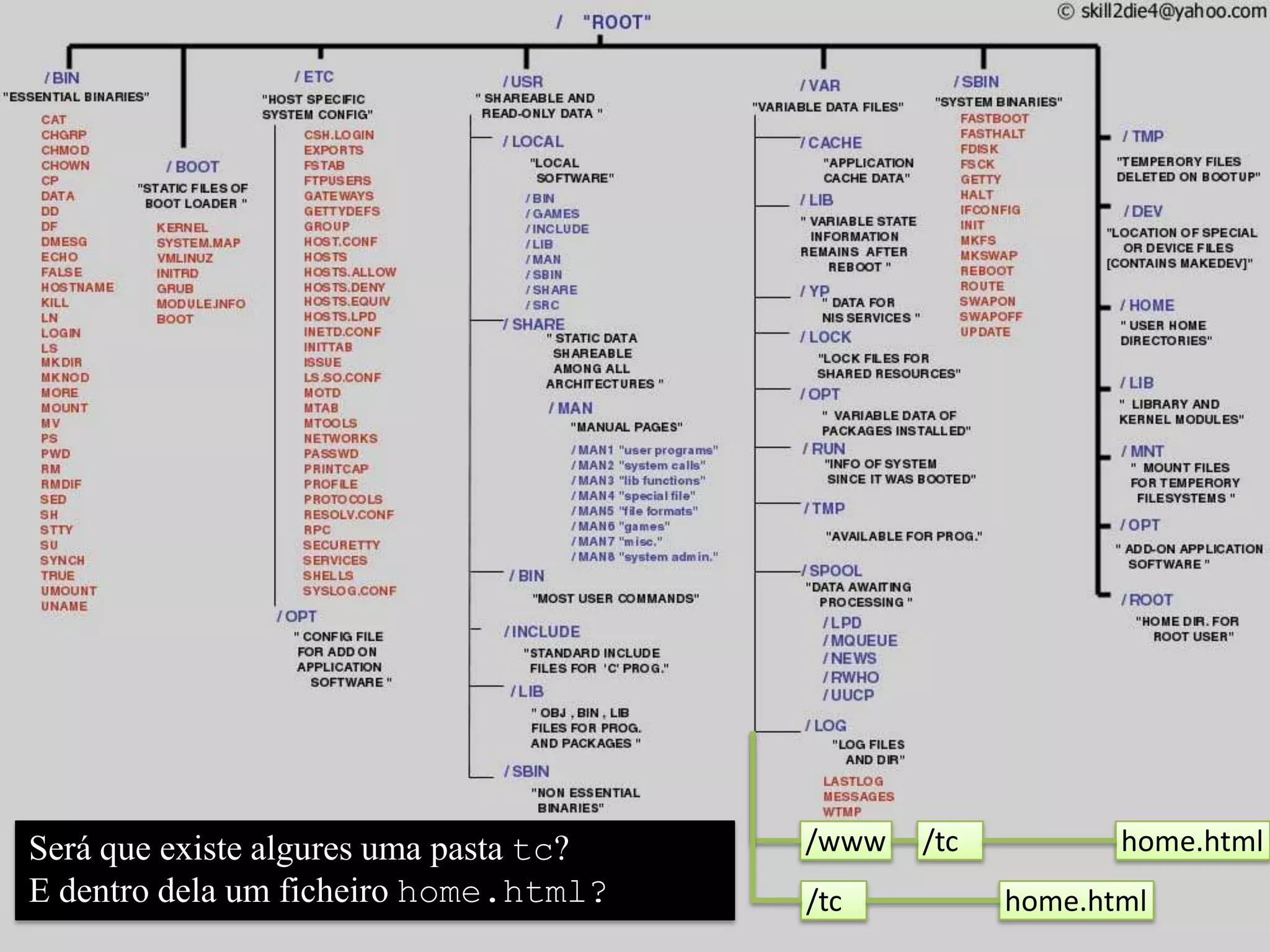Será que existe algures uma pasta tc?   /www   /tc          home.html
E dentro dela um ficheiro home.html?    /tc          home.html
 