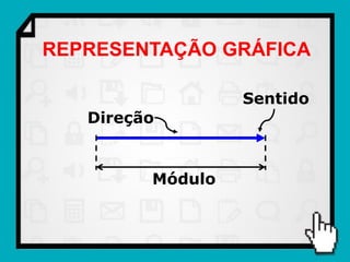 REPRESENTAÇÃO GRÁFICA

                  Sentido
   Direção


         Módulo
 