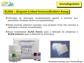 Imunodiagnóstico
42
Microbiologia e Parasitologia | 1ºAno | 1ºSemestre| 2022-2023
 
