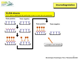 Imunodiagnóstico
45
Microbiologia e Parasitologia | 1ºAno | 1ºSemestre| 2022-2023
 