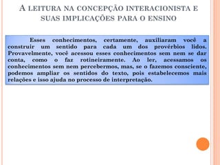 Concepções de leitura e implicações para o ensino | PDF