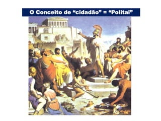 O Conceito de “cidadão” = “Politai”
 