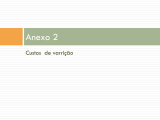 Anexo 2
Custos de varrição

 