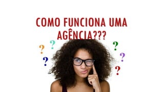 COMO FUNCIONA UMA
AGÊNCIA???
 