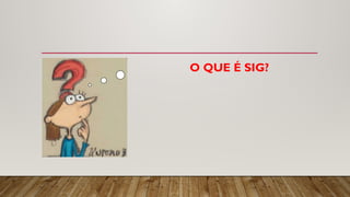 O QUE É SIG?
 