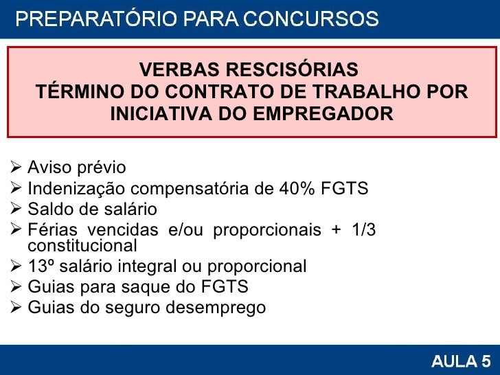 Aula 5 D.TRABALHO