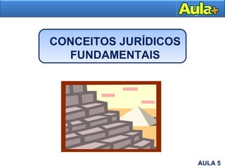AULA 5
CONCEITOS JURÍDICOS
FUNDAMENTAIS
 