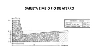 SARJETA E MEIO FIO DE ATERRO
 