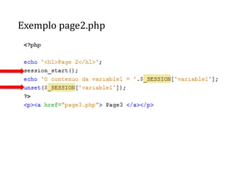 Exemplo page2.php
 