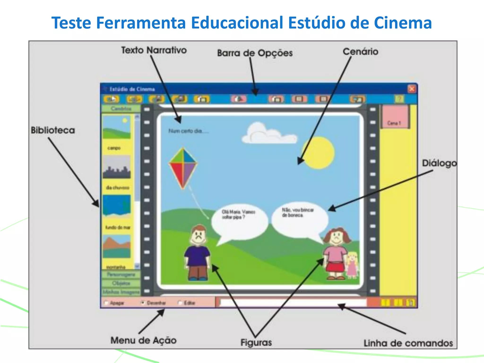 Teste Ferramenta Educacional Estúdio de Cinema
 