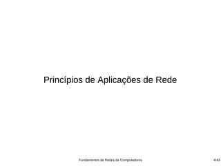 Princípios de Aplicações de Rede




        Fundamentos de Redes de Computadores   4/43
 