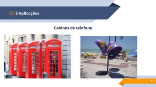 2 Aplicações
11
Cabines de telefone
 