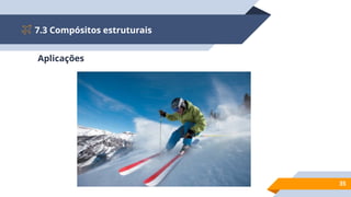 7.3 Compósitos estruturais
35
Aplicações
 